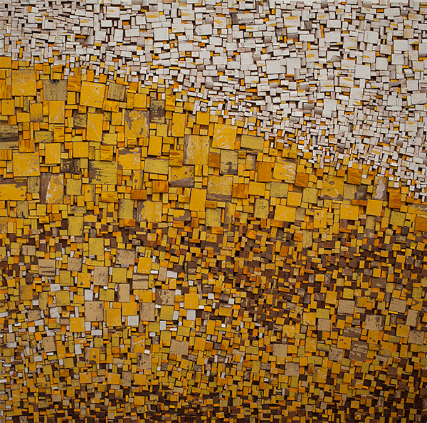 Escarpment - study in yellow, 2014, 120cm x 120cm 